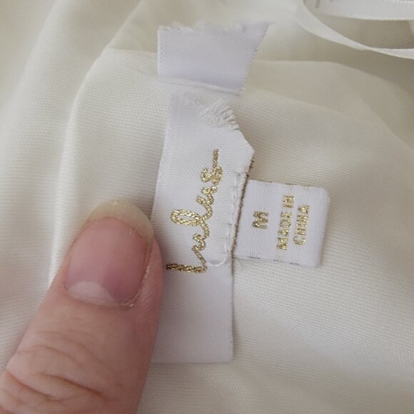 Lulus Radiant Adoration White Satin Lace Backless Maxi (Bridal), Sz M, $92 - Picture 8 of 9